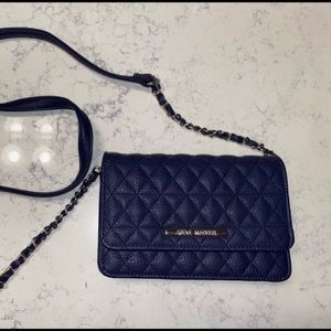 Navy blue steve madden wallet cross body